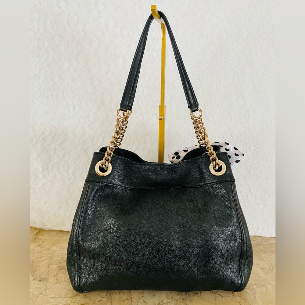 COACH Lexy chain pebble leather black shoulder bag - Picture 2 of 11